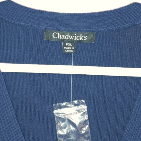 Chadwick Knit Sweater Long Length Vee Neck Cardigan Long Sleeves - Picture 6 of 10